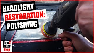 Headlight restoration by polishing only amp no sanding Step by step guide [upl. by Mccomb223]