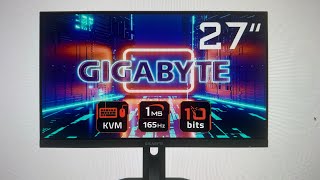 Gigabyte M27Q 165hz KVM gaming monitor [upl. by Delanty]