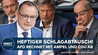 TINO CHRUPALLA AfD rechnet bei Generaldebatte im Bundestag mit Ampel und CDU ab [upl. by Tamma]