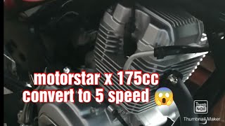 MOTORSTARX 175CC CONVERT TO 5 SPEED TRANSMISION NG RUSI 175CC😱😱 [upl. by Erick]