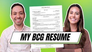 This Resume Got Me into BCG  What Could I Have Done Better [upl. by Tennos]