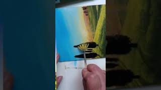 Toskana malen acrylicpainting landscapepainting toscana artwork paintingtutorial [upl. by Mota]