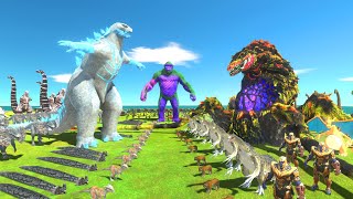 Frostbite Godzilla VS King Kong Warrior VS Yellow Biollante  3 Sided War  ARBS [upl. by Chien]