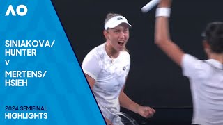 HunterSiniakova v HsiehMertens Highlights  Australian Open 2024 Semifinal [upl. by Felder]