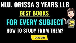 NLU Orissa 3 years LLB Book ListWhich books to study from NLU Odisha LLB Examhow to study [upl. by Stiegler]