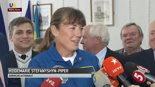 From the Cosmos to Kyiv American Astronaut with Ukrainian Roots Arrives [upl. by Crissy]