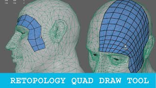 Retopology Using Quad Draw Tool in MAYA [upl. by Anelas]