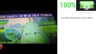 Low Battery Power off on A TCL A1 Phone 100 Full Battery on KineMaster Baterai [upl. by Ecinom]