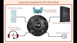 DYNACOM HYCARUS Conversor de TecladoMouse PS4PS3XBOX SERIES XBOX ONE XBOX 360 NINTENDO SWITCH [upl. by Eirek]