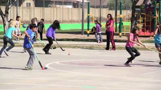 Coyotes Hold Hockey Clinic at Cotton Bowl Elementary [upl. by Emilie]