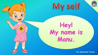 About myself  How to introduce yourself for kindergarten  Self introduction  10 lines on myself [upl. by Nellac]