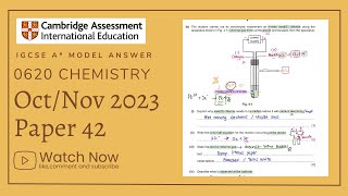 IGCSE Chemistry Paper 42  OctNov 2023  062042ON23 Q13 SOLVED [upl. by Fechter]