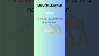 English Word  Adapt  Meaning With An Example englishwords english adapt [upl. by Kravits72]