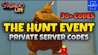 30 CODES THE HUNT EVENT Private Server Codes in Shindo Life  The Hunt Roblox shindolife [upl. by Silden]