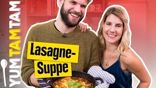 LASAGNE als SUPPE  LasagneSuppe mit Mozzarella amp Spinat  yumtamtam [upl. by Ahsyas]