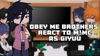 Obey Me Brothers react to MMc as Giyuu [upl. by Stella]