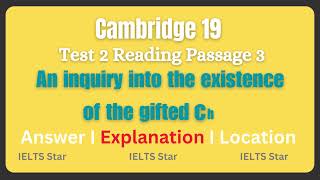 An inquiry in to the existence of the gifted child Reading Answer I Explanation I Location Cam 19 [upl. by Eimiaj922]