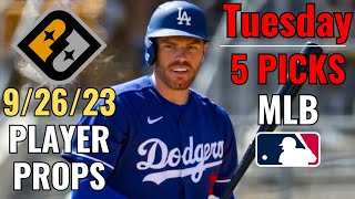 PRIZEPICKS TUESDAY MLB 926 CORE PLAYER PROPS LATE GAMES [upl. by Mufi]