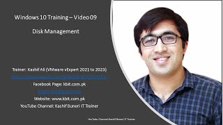 Windows 10 Training  Video 09  Disk Management [upl. by Leahcimal]