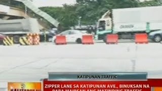 BT Zipper lane sa Katipunan Avenue binuksan na [upl. by Sommer444]