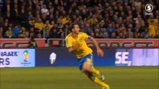 Sverige VS Österrike Zlatan Ibrahimovic 2013 [upl. by Topping]