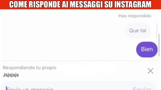 COME RISPONDERE AI MESSAGGI SU INSTAGRAM 😱 COME RISPONDERE A UN MESSAGGIO SPECIFICO SU INSTAGRAM [upl. by Anauqaj]