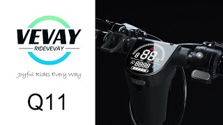 Vevay Q11 Electric Scooter 3D VedioRemovable battery [upl. by Arquit]