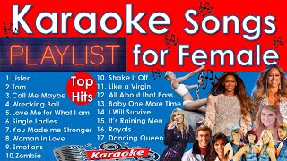 English Songs with lyrics  Karaoke Videoke Playlist for Female [upl. by Durware924]