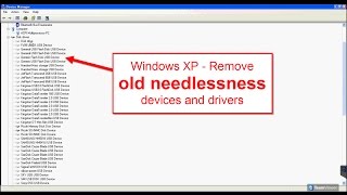 Windows XP  Remove old needlessness devices and drivers [upl. by Alphonse]