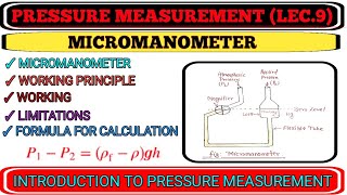 Micromanometer  Working Principle Construction amp Working LimitationsFormula Manometers [upl. by Corinna]