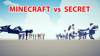 MINECRAFT Team vs SECRETS Team  Totally Accurate Battle Simulator TABS [upl. by Renat]