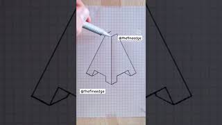 Drawing a Perfect 3D Triangle in Seconds EASY🎀 music viral youtubeshorts 3dart blackpink [upl. by Ahsilahk148]