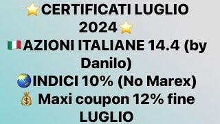 ⭐3 CERTIFICATI LUGLIO 24💰Dal 144 al 10 prudente nuovo Maxicoupon🪙 [upl. by Schaffel821]