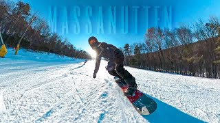 GoPro MAX snowboarding Massanutten VA 2022 [upl. by Xirdnek953]