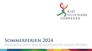 Videobotschaft des Bürgermeisters  18072024  Sommerferien 2024 [upl. by Rehprotsirhc]