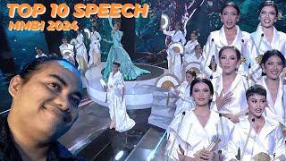 REACTION MISS MEGA BINTANG INDONESIA 2024 TOP 10 SPEECH mmbi MMBI2024 [upl. by Zacharia]