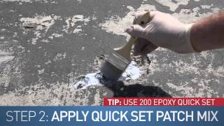 How to Repair Concrete  Concrete Solutions® Quick Set Patch Mix [upl. by Breech]