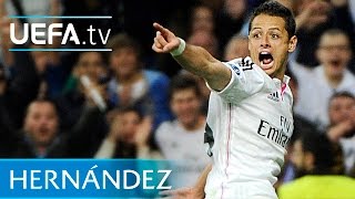 Chicharito winning goal  Real Madrid v Atlético  UEFA Champions League 2015 [upl. by Aliemaj]