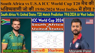 South Africa Vs USA T20 Match Prediction 1962024 At United States West Indies India Astro Gyan [upl. by Asereht315]