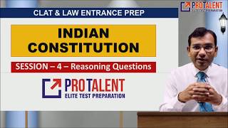 Indian Constitution I Session 4 I Legal Reasoning for CLAT [upl. by Dylane]