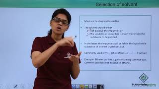 Class 11th – Purification Techniques – Crystallisation  Organic Chemistry  Tutorials Point [upl. by Cindie]