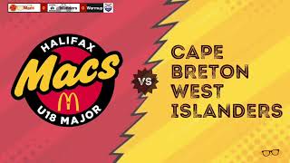 Halifax Macs vs Cape Breton West Islanders 03092024 700 PM [upl. by Elram]