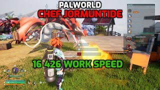 Palworld Chef Jormuntide  16426 Work Speed  1 Pal Metal Ingot per Second [upl. by Ayote]