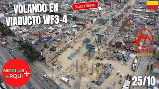 Volando en Drone en Construcción de Metro de Bogotá 🇨🇴  Avance Estación 9 y Tramos WF3WF4  Oct 25 [upl. by Mariska916]