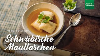 Schwäbische Maultaschen  Rezepte amp Spezialitäten aus BAYERISCHSCHWABEN  Kulinarisches Erbe [upl. by Kizzee112]