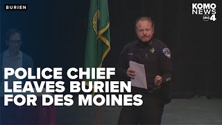 Burien police Chief Ted Boe hired to take over Des Moines department [upl. by Alberta881]