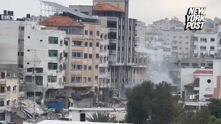 Israeli army continues fighting around AlShifa Hospital [upl. by Orsino962]