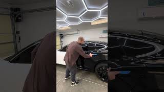 How to wrap over model S door handles without them popping out tutorial short [upl. by Philina]