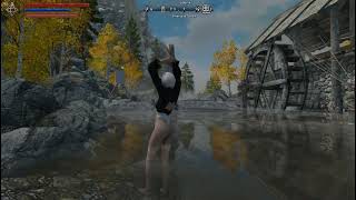 Skyrim  YoRHa No 2 Type B mods Outfit including combat and idle animations [upl. by Ahsasal]