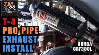 T4 PRO PIPE CARBON FIBER install on a Honda CRF300L Supermoto  SUBCRIBERS BIKE [upl. by Assetak]